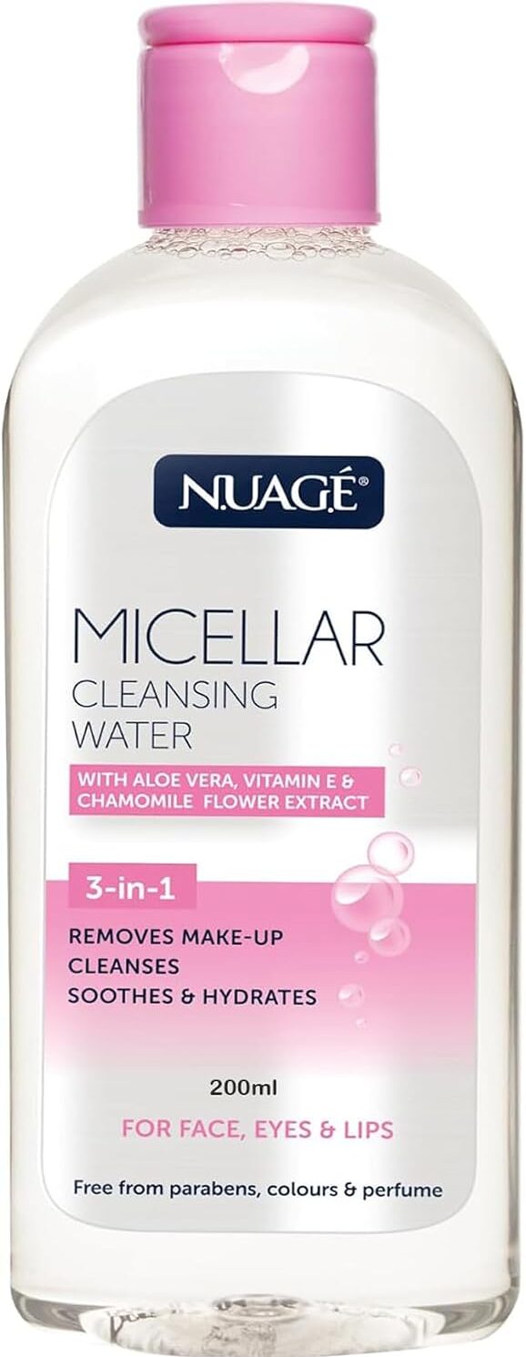 Micellar Cleansing Water with Alo Vera & Vitamin E | Gently Removes Makeup, Cleanses & Hydrates Skin – Brightening Vegan, Cruelty Free, Suitable for All Skin Types 7 Fl Oz (200mL), 1 Count (Aloe Vera)